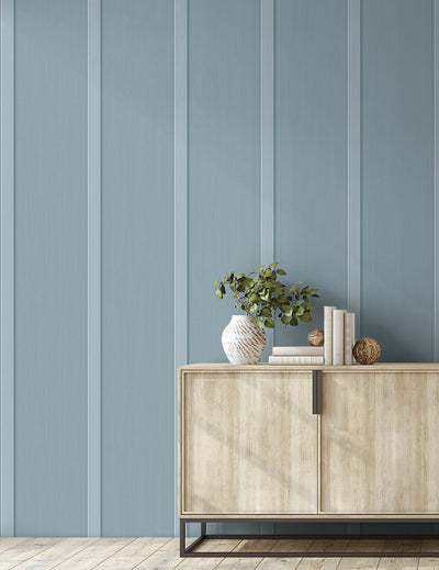product image for Faux Board & Batten Peel-and-Stick Wallpaper in Blue Stream 23