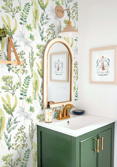 product image for Wild Garden Peel-and-Stick Wallpaper in Lemon Lime 3