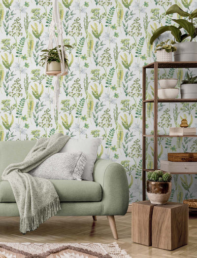 product image for Wild Garden Peel-and-Stick Wallpaper in Lemon Lime 2