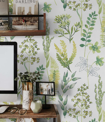 product image for Wild Garden Peel-and-Stick Wallpaper in Lemon Lime 62