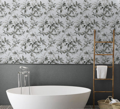 product image for Leaf Trail Peel-and-Stick Wallpaper in Alloy 73