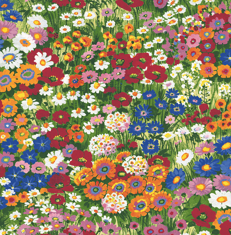 media image for Sample Floral Meadow Peel-and-Stick Wallpaper in Multicolored 23