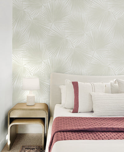 product image for Aruba Palm Peel-and-Stick Wallpaper in Sea Salt 7