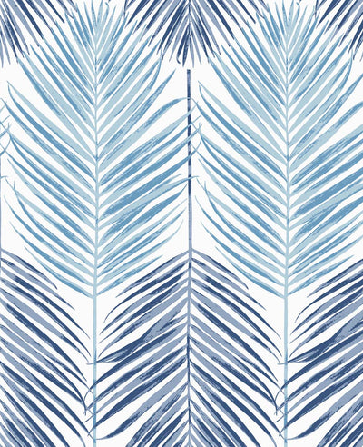 product image for Two Toned Palm Peel-and-Stick Wallpaper in Blue Lagoon 95