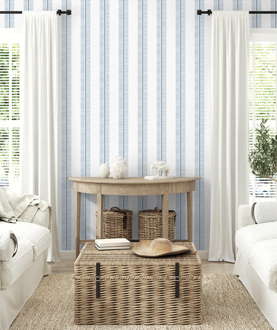 product image for Beach Towel Stripe Peel & Stick Wallpaper in Blue Skies 30