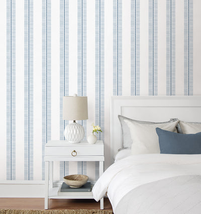 product image for Beach Towel Stripe Peel & Stick Wallpaper in Blue Skies 43
