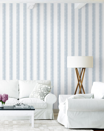 product image for Beach Towel Stripe Peel & Stick Wallpaper in Blue Skies 34