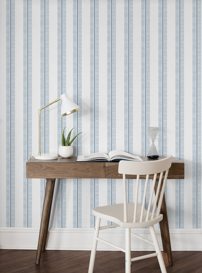 product image for Beach Towel Stripe Peel & Stick Wallpaper in Blue Skies 36