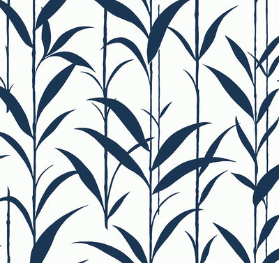 product image of Sample Bamboo Silhouette Peel & Stick Wallpaper in Royal Blue 565