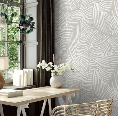 product image for Tossed Palm Fronds Peel & Stick Wallpaper in Sea Salt 19