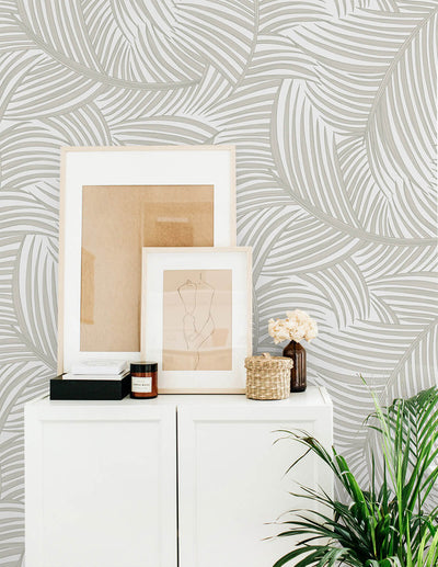 product image for Tossed Palm Fronds Peel & Stick Wallpaper in Sea Salt 16