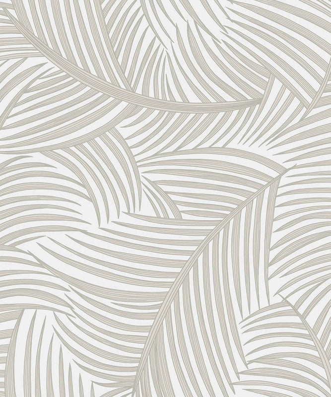 media image for Sample Tossed Palm Fronds Peel & Stick Wallpaper in Sea Salt 220