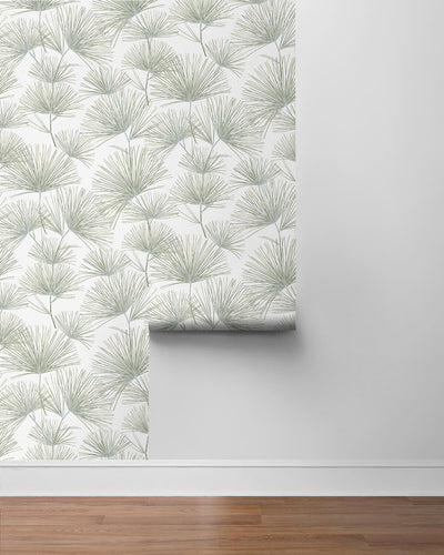 product image for Pine Needles Peel & Stick Wallpaper in Aloe Green 42