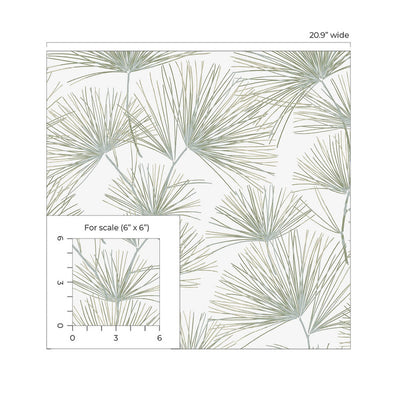 product image for Pine Needles Peel & Stick Wallpaper in Aloe Green 80
