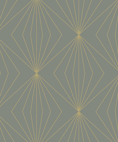 product image for Gem Geometric Peel & Stick Wallpaper in Grey & Metallic Gold 5