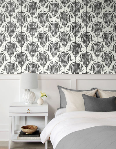 product image for Grassland Palm Peel & Stick Wallpaper in Inkwell & Off-White 34