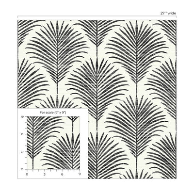 product image for Grassland Palm Peel & Stick Wallpaper in Inkwell & Off-White 97