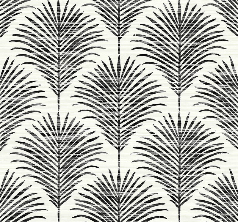 media image for Grassland Palm Peel & Stick Wallpaper in Inkwell & Off-White 216