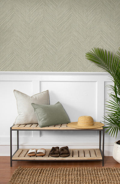 product image for Chevron Stripe Peel & Stick Wallpaper in Neutral 68