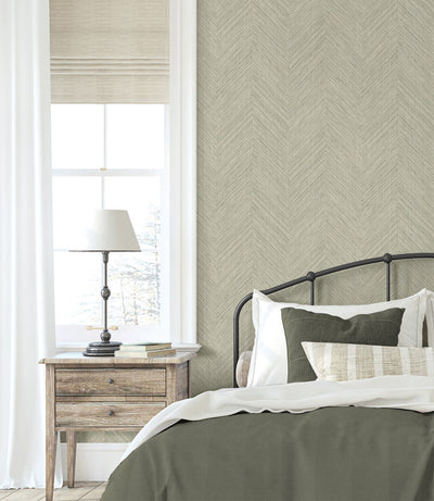 product image for Chevron Stripe Peel & Stick Wallpaper in Neutral 61