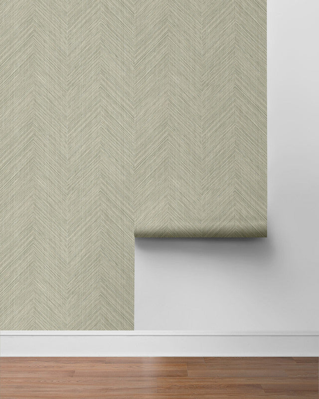 media image for Chevron Stripe Peel & Stick Wallpaper in Neutral 250