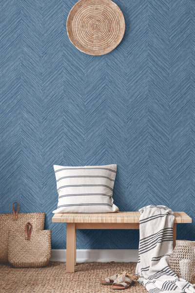 product image for Chevron Stripe Peel & Stick Wallpaper in Lakeside 61