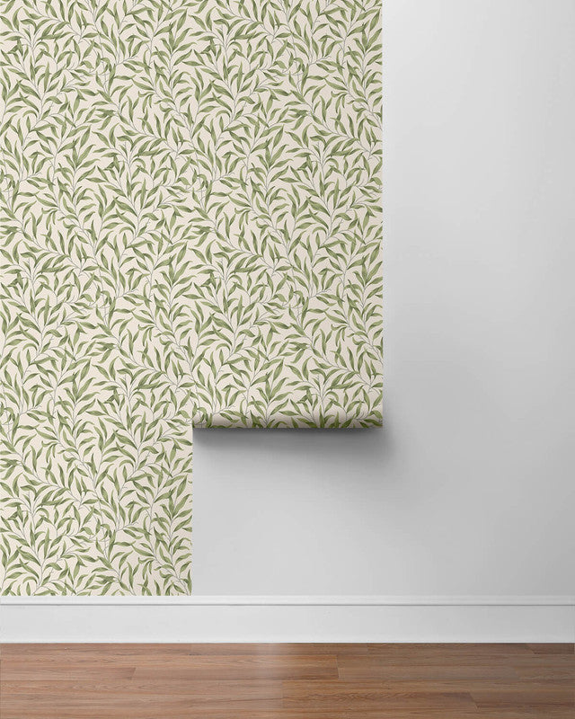 media image for Willow Trail Peel & Stick Wallpaper in Sprig Green 295