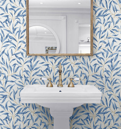 product image for Willow Trail Peel & Stick Wallpaper in Blue Lake 36