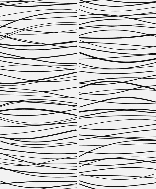 media image for Wave Lines Peel & Stick Wallpaper in Black 281