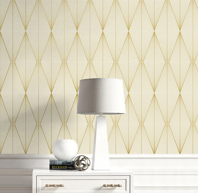 product image for Geo Diamond Peel & Stick Wallpaper in Goldenrod 42
