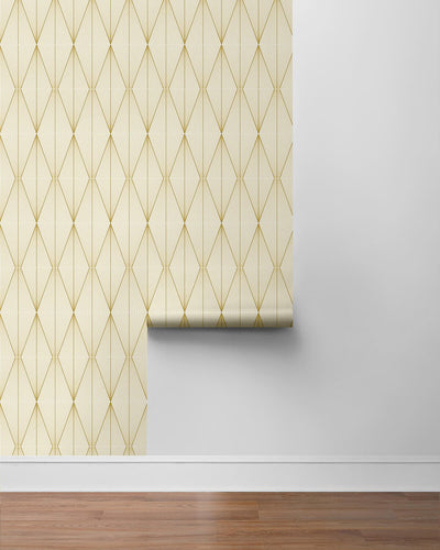 product image for Geo Diamond Peel & Stick Wallpaper in Goldenrod 17