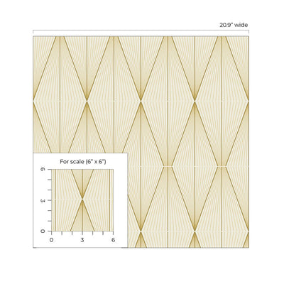 product image for Geo Diamond Peel & Stick Wallpaper in Goldenrod 7