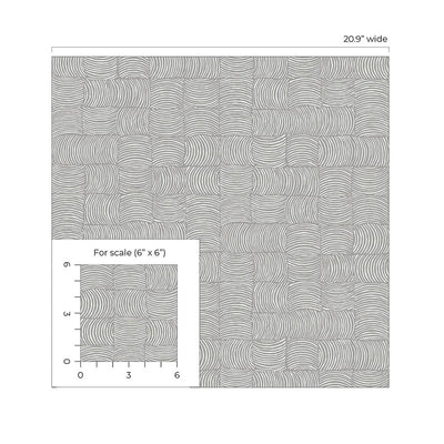 product image for Organic Squares Peel & Stick Wallpaper in Fog Grey 1