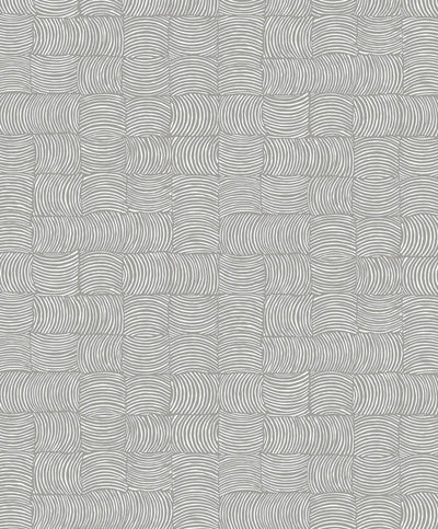 product image of Organic Squares Peel & Stick Wallpaper in Fog Grey 553