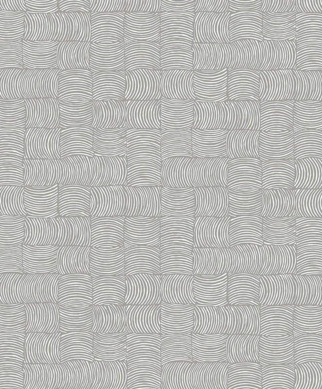 media image for Organic Squares Peel & Stick Wallpaper in Fog Grey 251