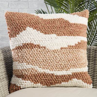 product image for Nazka Hasani Indoor/Outdoor Tan & White Pillow 4 89