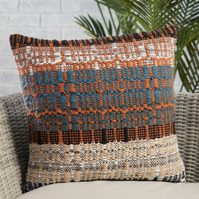 product image for Nazka Zyan Indoor/Outdoor Orange & Blue Pillow 4 46