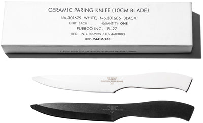 product image for ceramic paring knife in white design by puebco 6 31