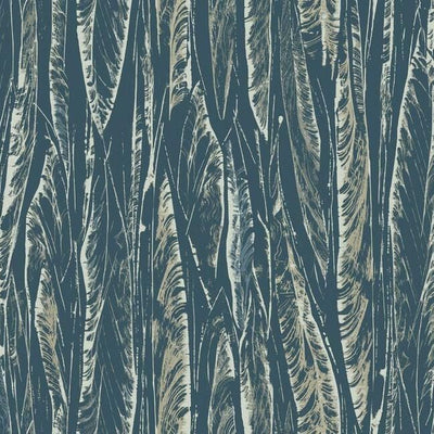 product image of sample native leaves wallpaper in navy by antonina vella for york wallcoverings 1 540