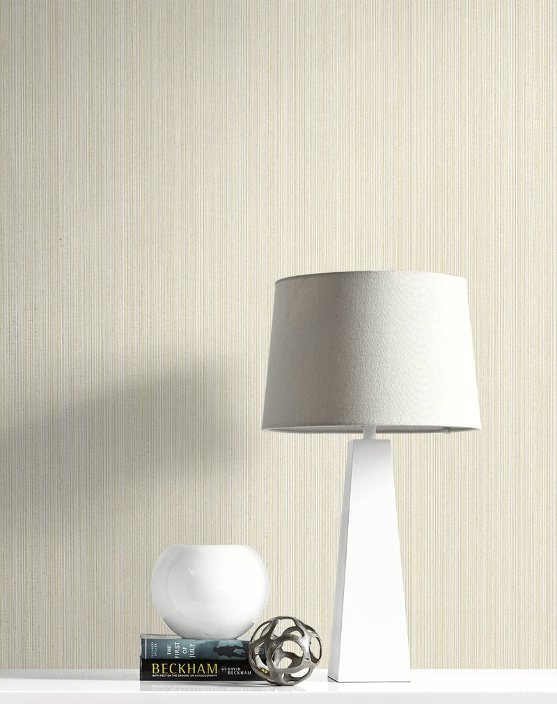 media image for Natural Stria Wallpaper in Cream and Glitter from the Essential Textures Collection by Seabrook Wallcoverings 272