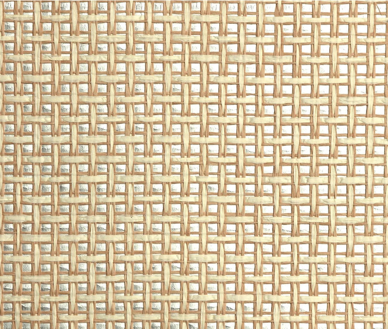 media image for sample natural weave wallpaper in wheat and silver from the elemental collection by burke decor 1 227