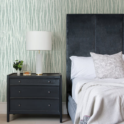 product image of Nazar Green Stripe Wallpaper from the Scott Living II Collection by Brewster Home Fashions 568