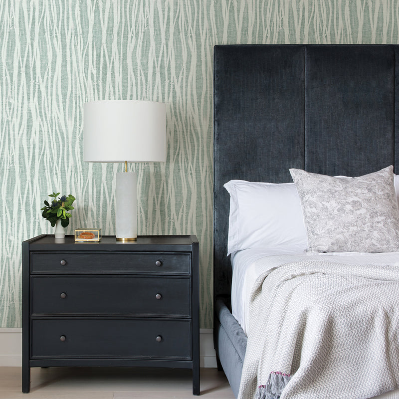 media image for Nazar Green Stripe Wallpaper from the Scott Living II Collection by Brewster Home Fashions 241