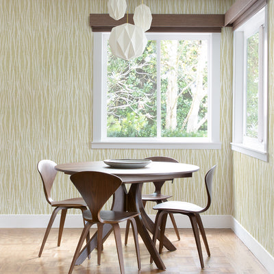 product image for Nazar Yellow Stripe Wallpaper from the Scott Living II Collection by Brewster Home Fashions 10