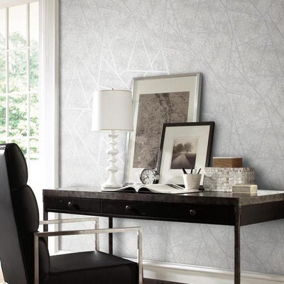 product image for Nazca Wallpaper in Silver and White by Antonina Vella for York Wallcoverings 96