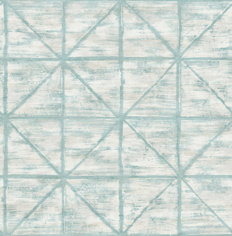 media image for Ness Wallpaper in Aqua from the Lugano Collection by Seabrook Wallcoverings 210