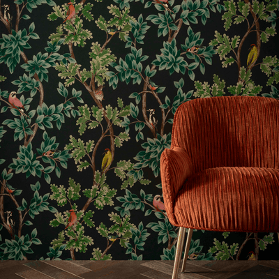 product image of Netherfield Wallpaper in Midnight from the Mansfield Park Collection by Osborne & Little 512