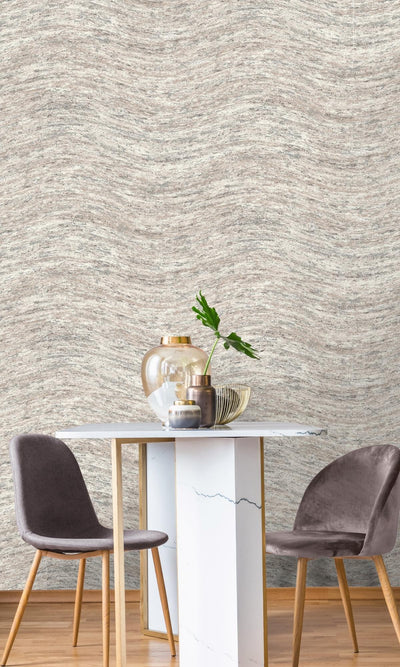 product image for Distressed Neutral Wavy Textured Metallic Wallpaper by Walls Republic 11