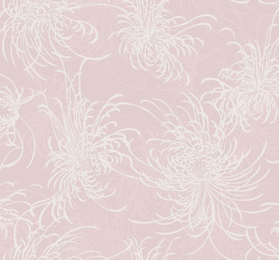 product image of sample noell floral wallpaper in blush glitter and off white from the casa blanca ii collection by seabrook wallcoverings 1 514