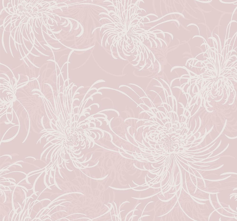 media image for sample noell floral wallpaper in blush glitter and off white from the casa blanca ii collection by seabrook wallcoverings 1 265